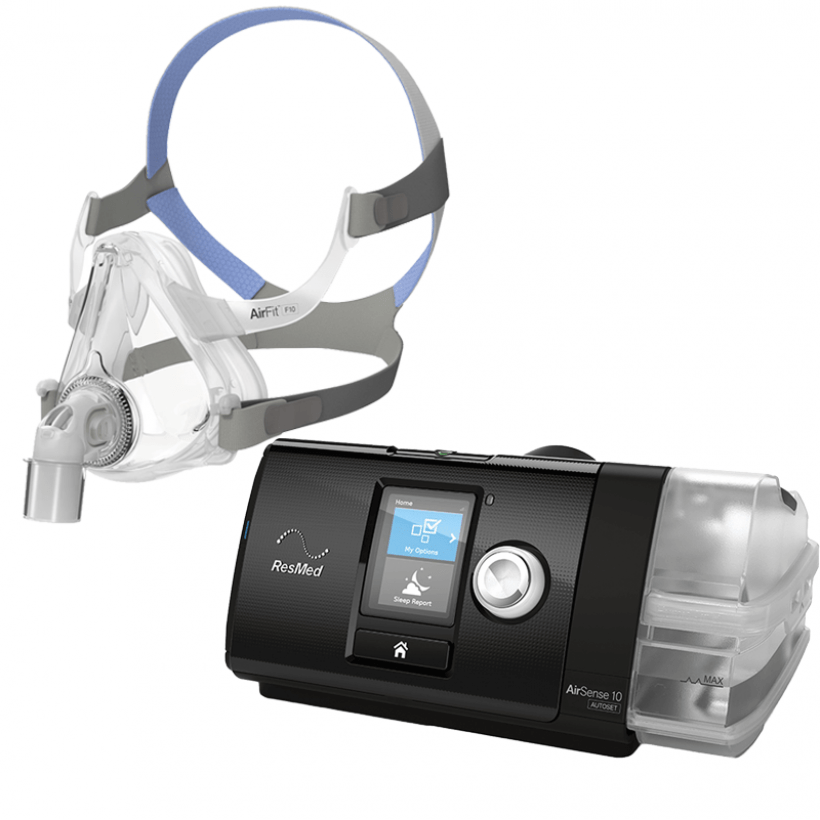 Kit CPAP Airsense S10 Elite Umidificador ResMed Máscara