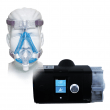 Kit CPAP S10 Básico com Umidificador ResMed + Máscara Oronasal Amara Gel - Philips Respironics